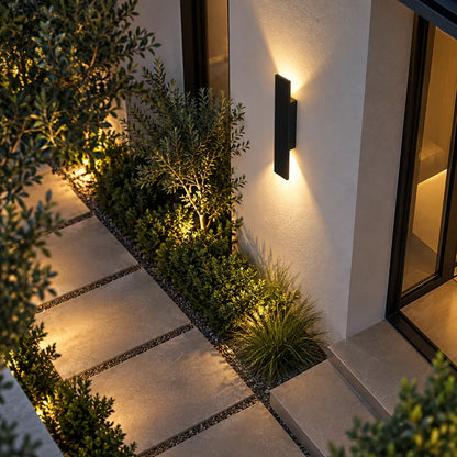 RainWard Black Up Down Weatherproof Outdoor Wall Light