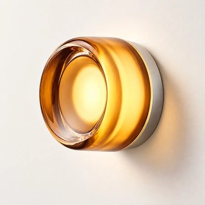 Round Glass Interior Wall Light Sconce