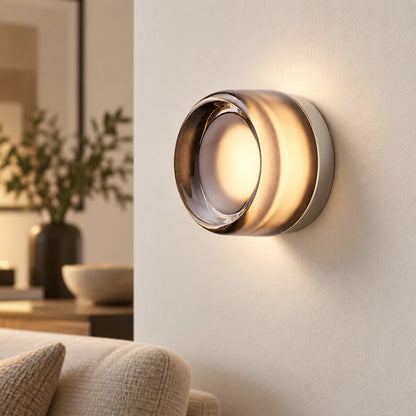 Round Glass Interior Wall Light Sconce