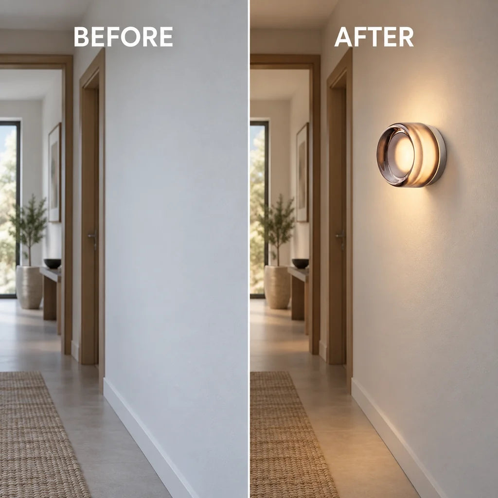 Round Glass Interior Wall Light Sconce