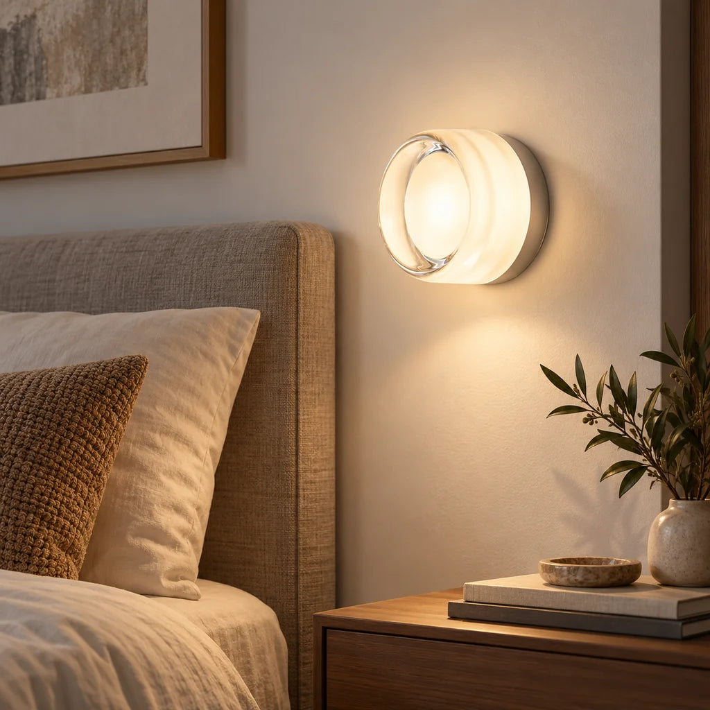 Round Glass Interior Wall Light Sconce
