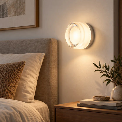 Round Glass Interior Wall Light Sconce