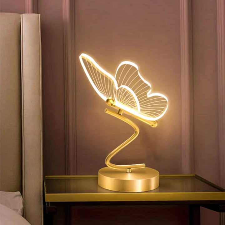 Gold Butterfly LED Desk Lamp