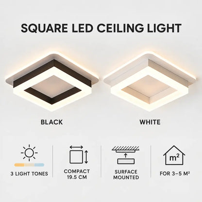Square LED Semi Flush Ceiling Light