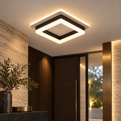 Square LED Semi Flush Ceiling Light