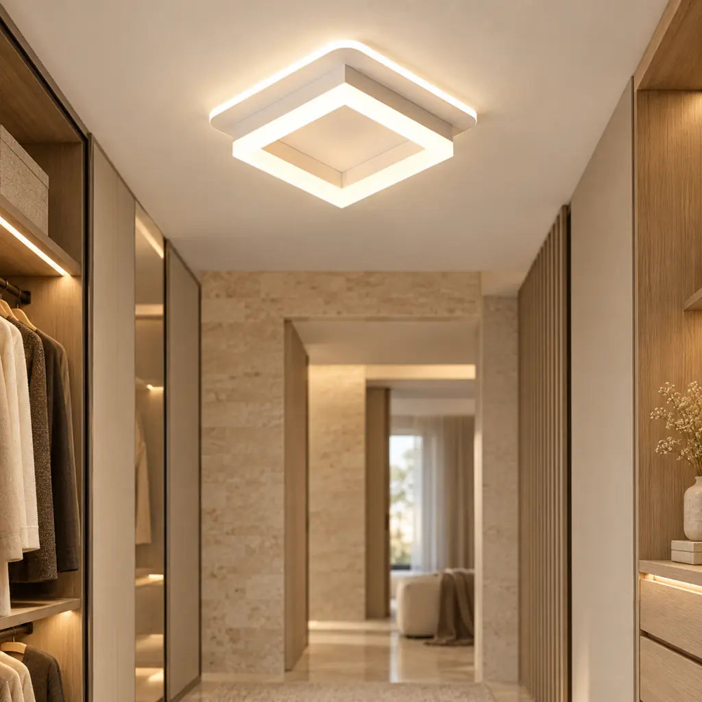 Square LED Semi Flush Ceiling Light