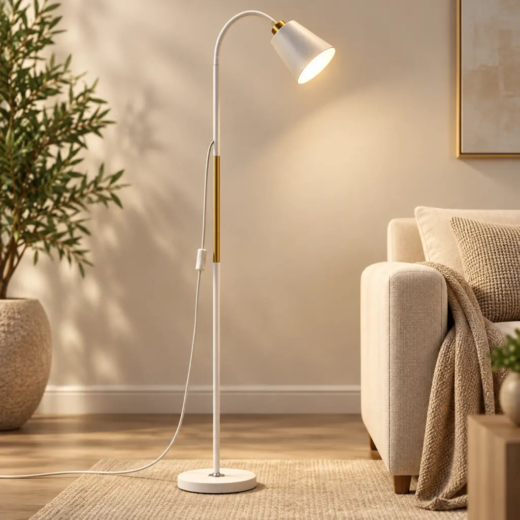Standing Floor Lamp with Adjustable Lamp Head