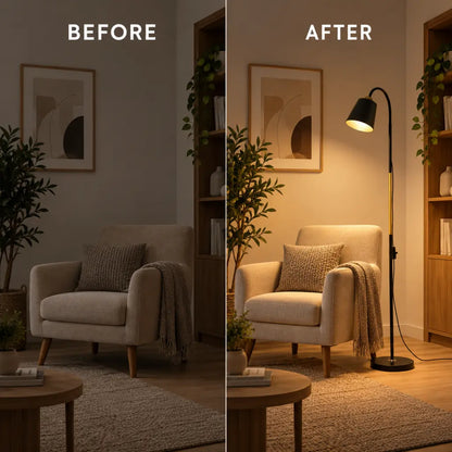Standing Floor Lamp with Adjustable Lamp Head
