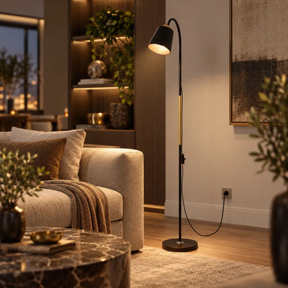 Standing Floor Lamp with Adjustable Lamp Head