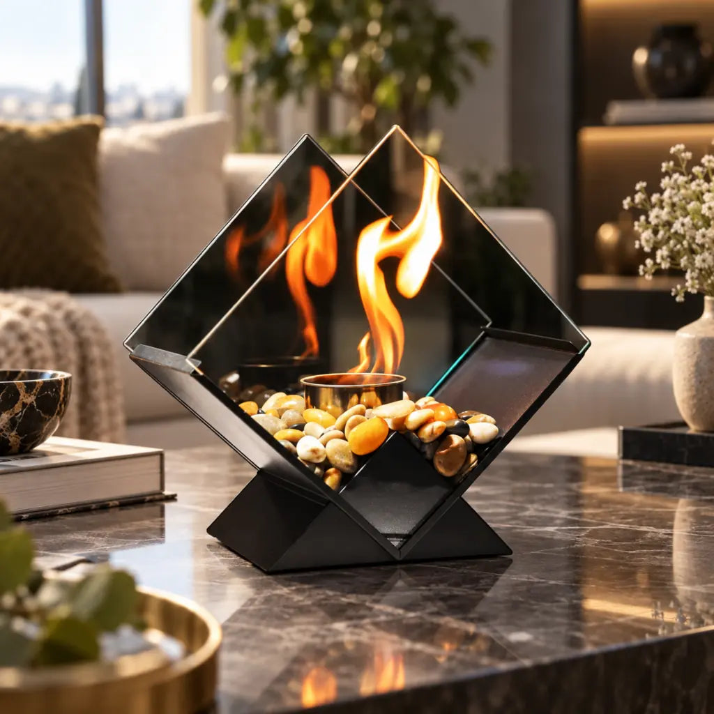 Table Top Fire Pit Nordic Glass