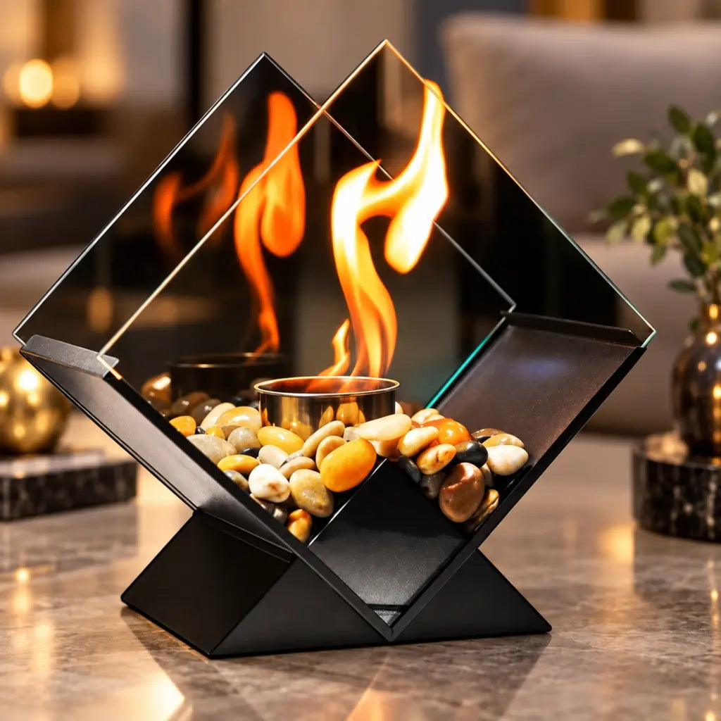Table Top Fire Pit Nordic Glass