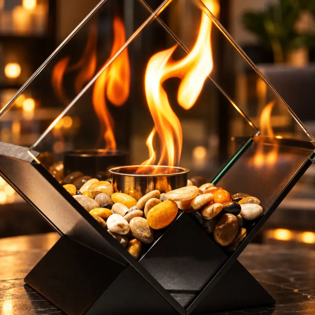 Table Top Fire Pit Nordic Glass