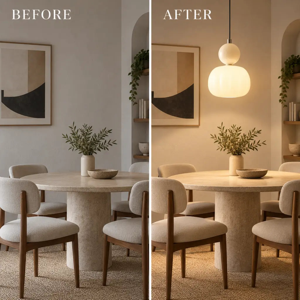 VitraLuxe Minimalist Art Deco Hanging Light