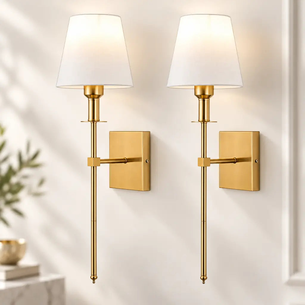 Wireless Rechargeable Wall Sconce - 2 Pack Set