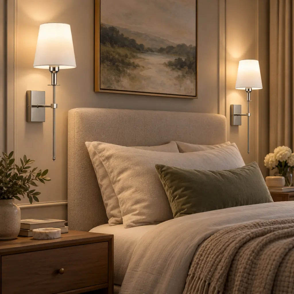 Wireless Rechargeable Wall Sconce - 2 Pack Set