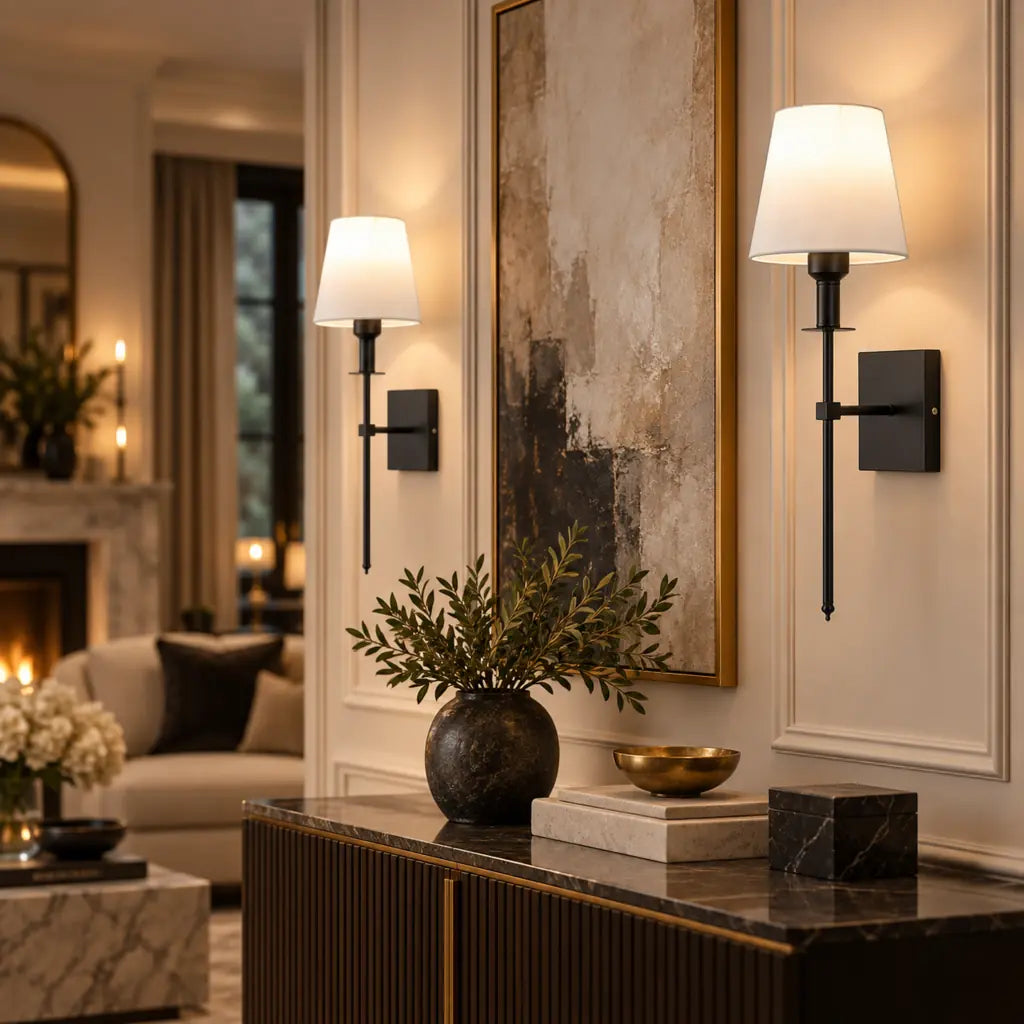 Wireless Rechargeable Wall Sconce - 2 Pack Set