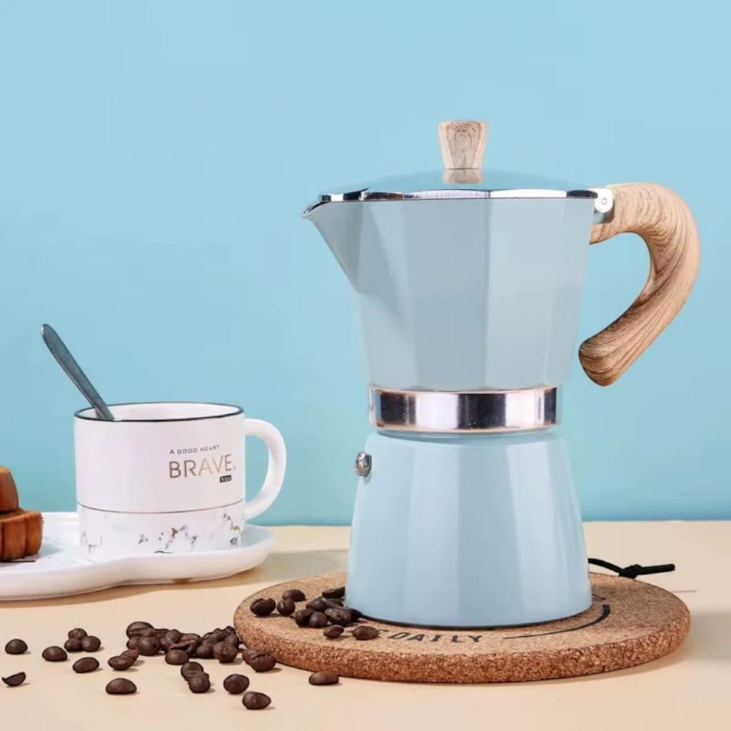 AzurBrew Aluminium Moka Pot – Classic Italian Stovetop Espresso Maker Boldenn