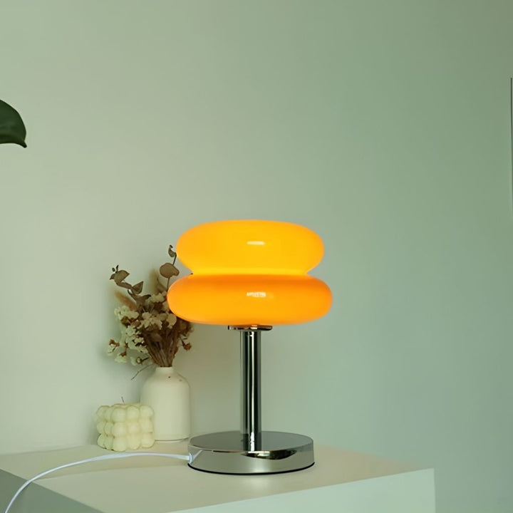 Bauhaus Orange Glass Table Lamp