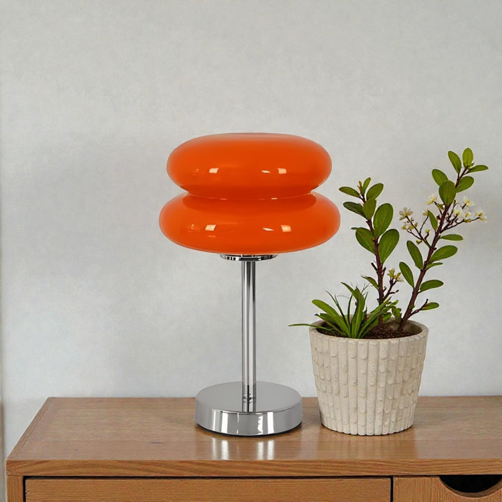 Bauhaus Orange Glass Table Lamp