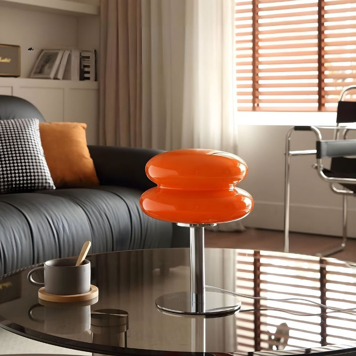 Bauhaus Orange Glass Table Lamp