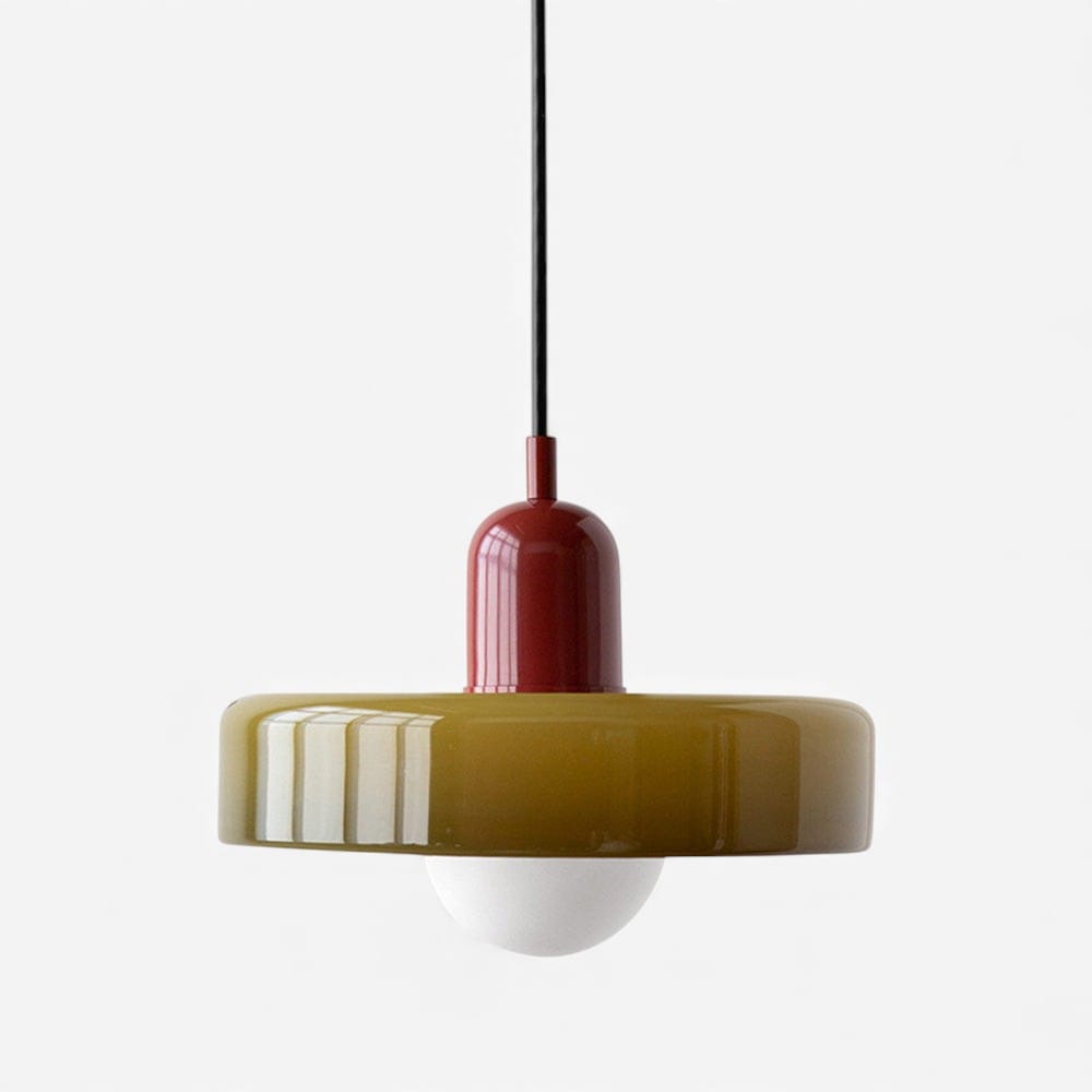 Bauhaus Pendant Light with Colored Glass Design Boldenn