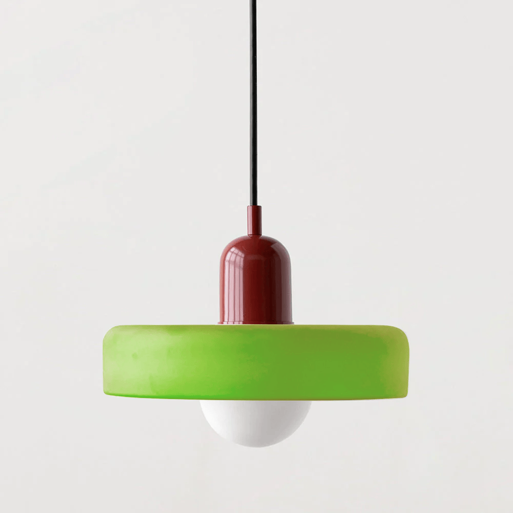 Bauhaus Pendant Light with Colored Glass Design Boldenn