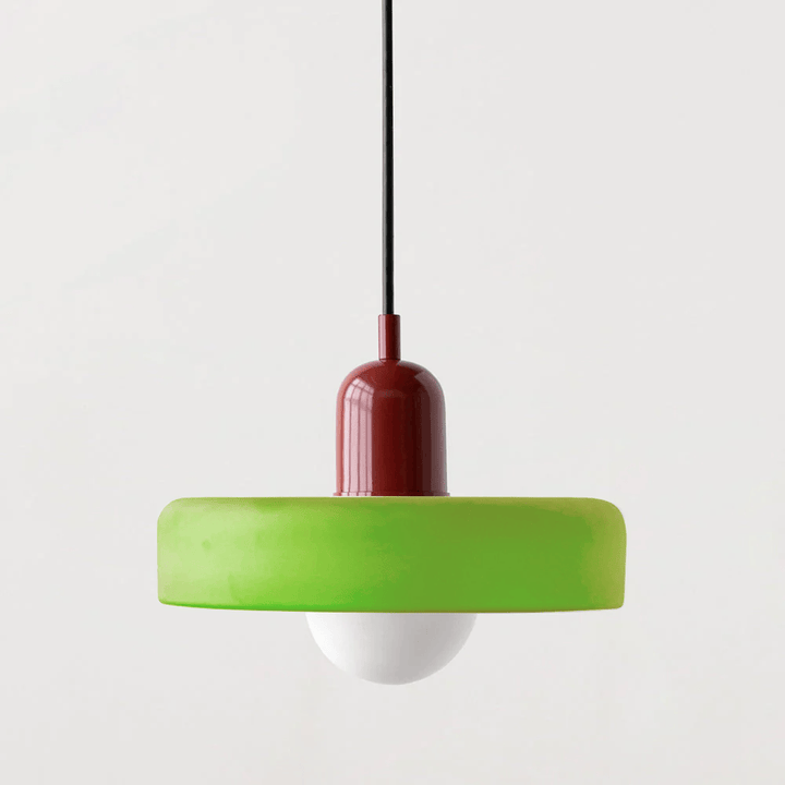 Bauhaus Pendant Light with Colored Glass Design Boldenn