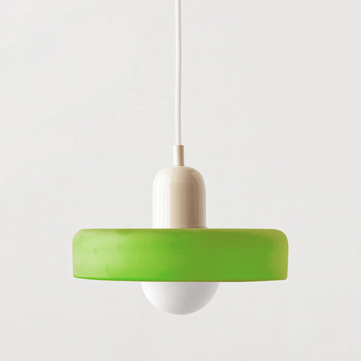 Bauhaus Pendant Light with Colored Glass Design Boldenn
