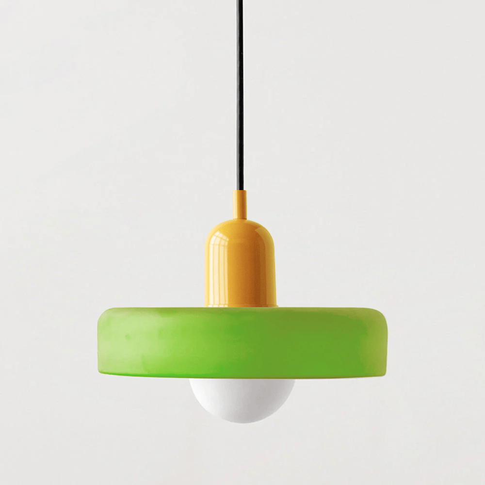 Bauhaus Pendant Light with Colored Glass Design Boldenn