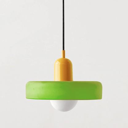 Bauhaus Pendant Light with Colored Glass Design Boldenn