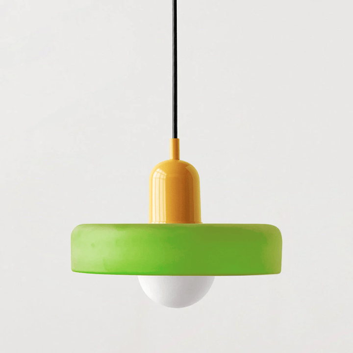 Bauhaus Pendant Light with Colored Glass Design Boldenn
