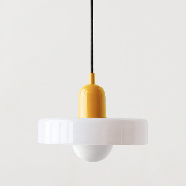 Bauhaus Pendant Light with Colored Glass Design Boldenn