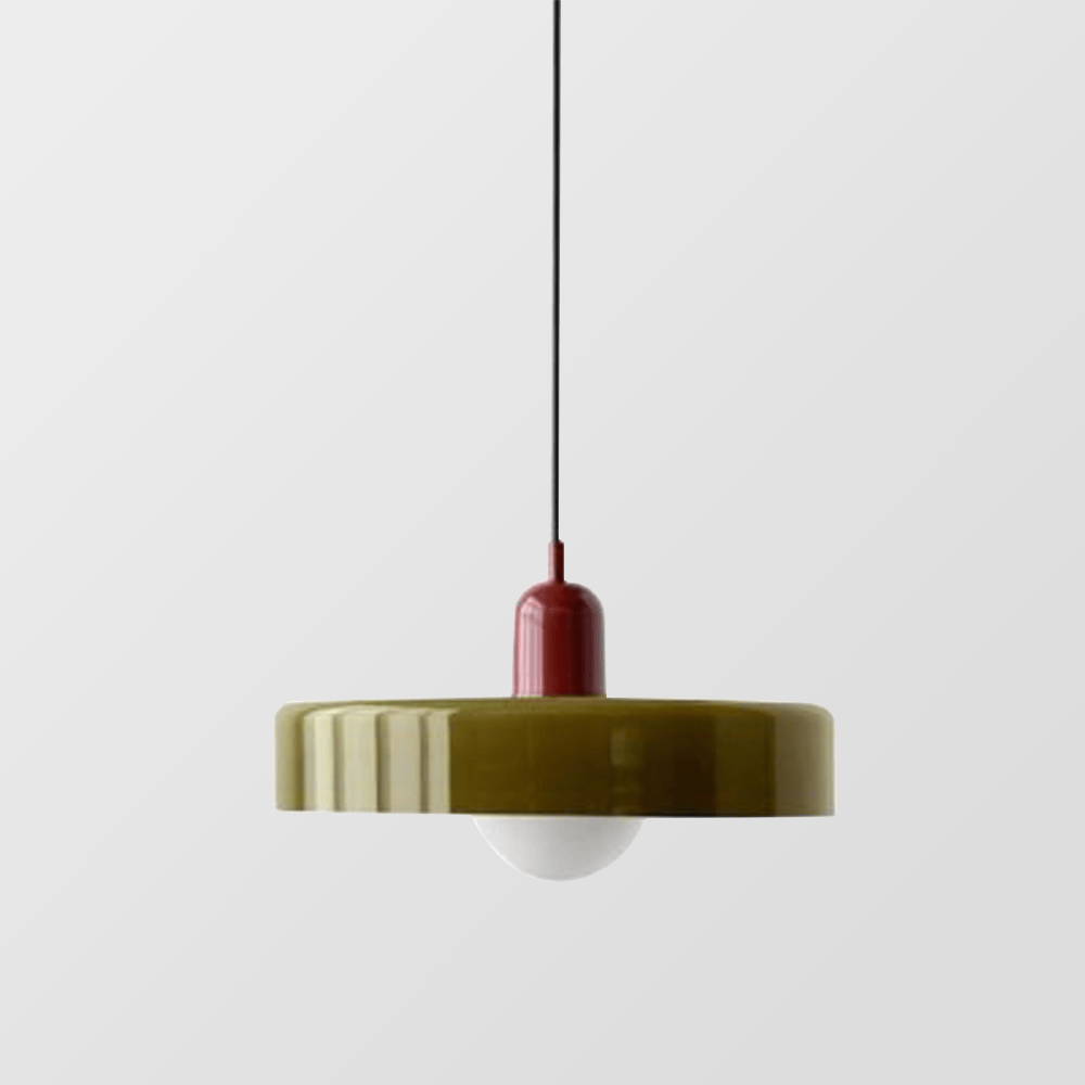 Bauhaus Pendant Light with Colored Glass Design Boldenn