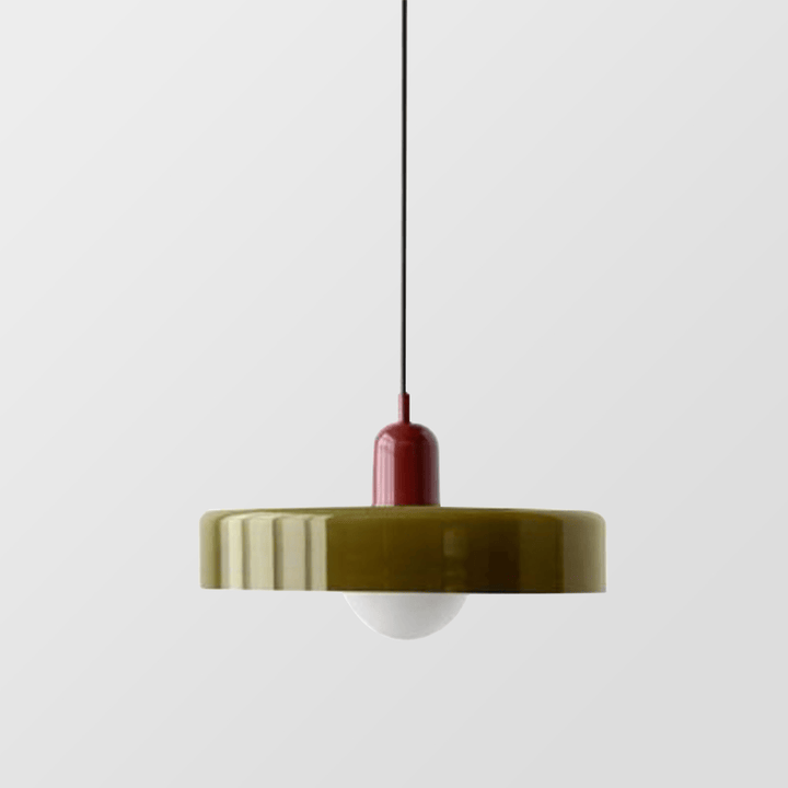 Bauhaus Pendant Light with Colored Glass Design Boldenn