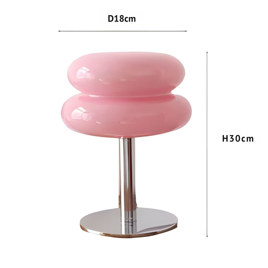 Bauhaus Pink Glass Table Lamp