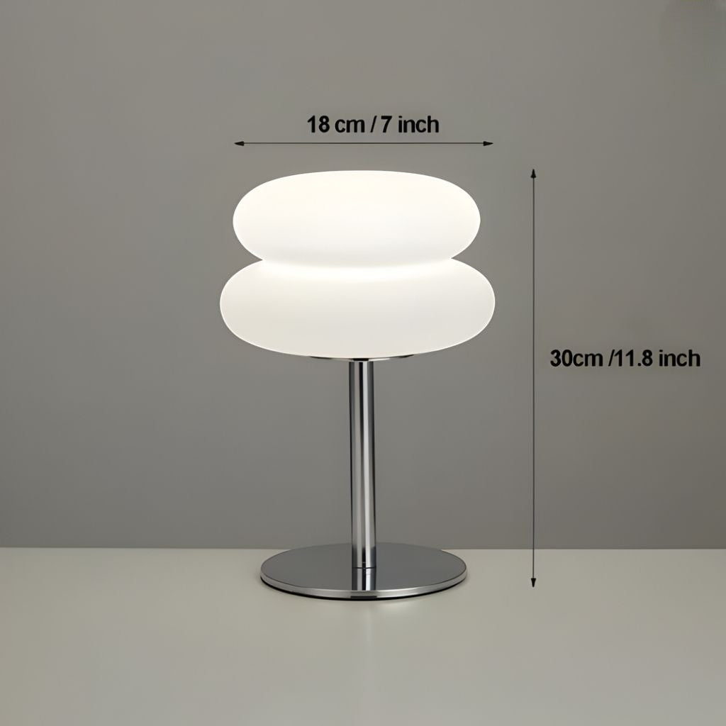 Bauhaus White Glass Table Lamp