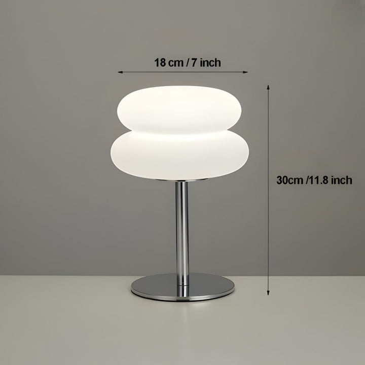 Bauhaus White Glass Table Lamp