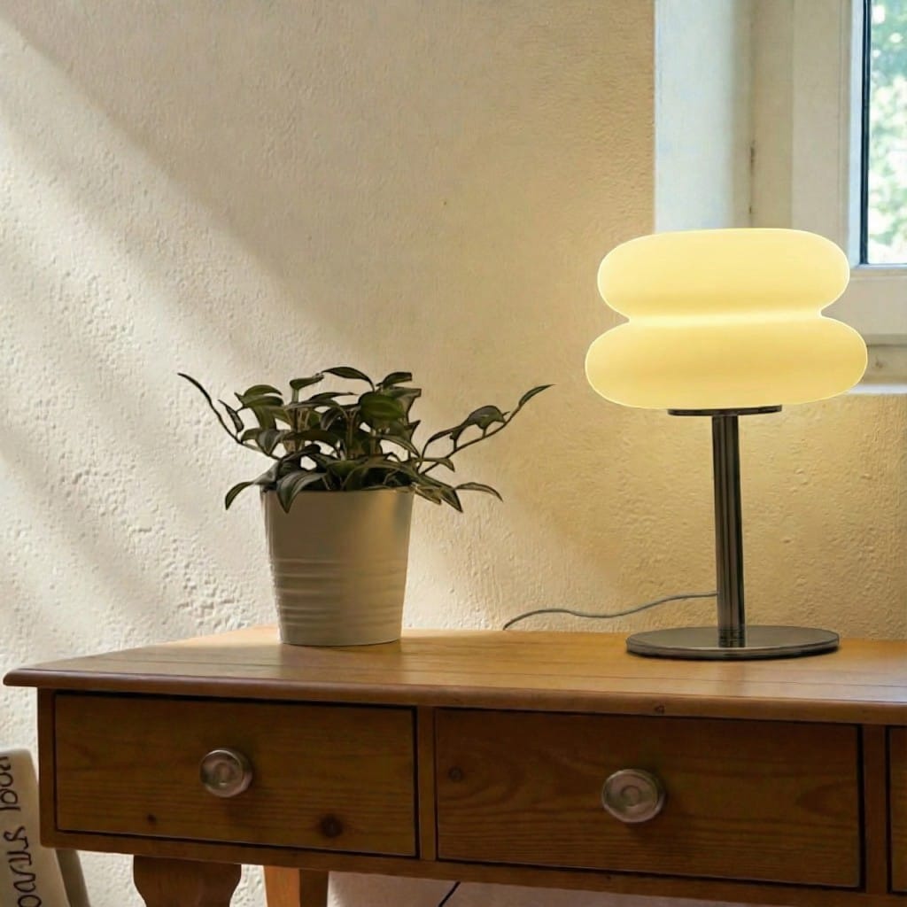 Bauhaus Yellow Glass Table Lamp Boldenn