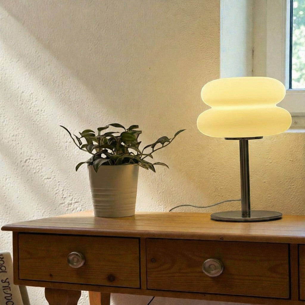 Bauhaus Yellow Glass Table Lamp