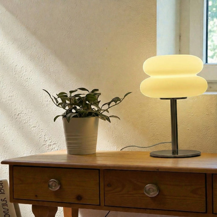 Bauhaus Yellow Glass Table Lamp