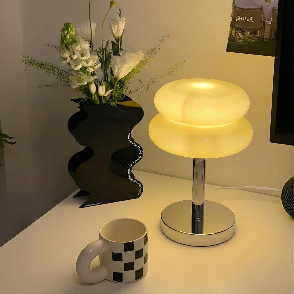 Bauhaus Yellow Glass Table Lamp