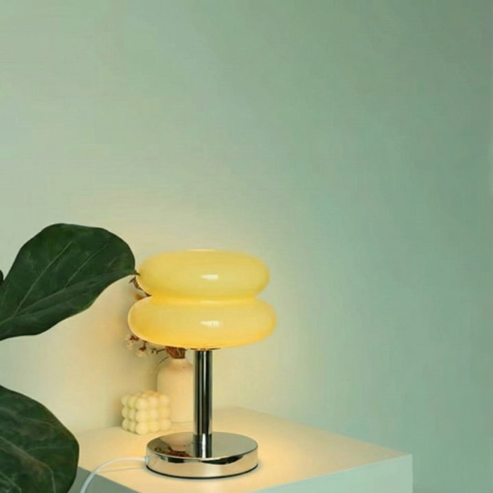 Bauhaus Yellow Glass Table Lamp