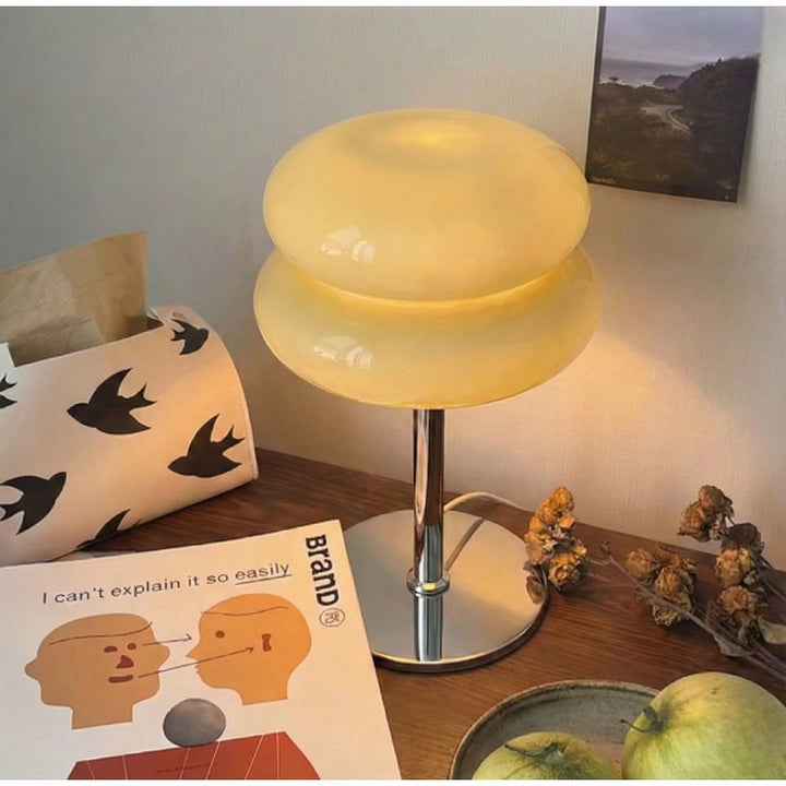 Bauhaus Yellow Glass Table Lamp