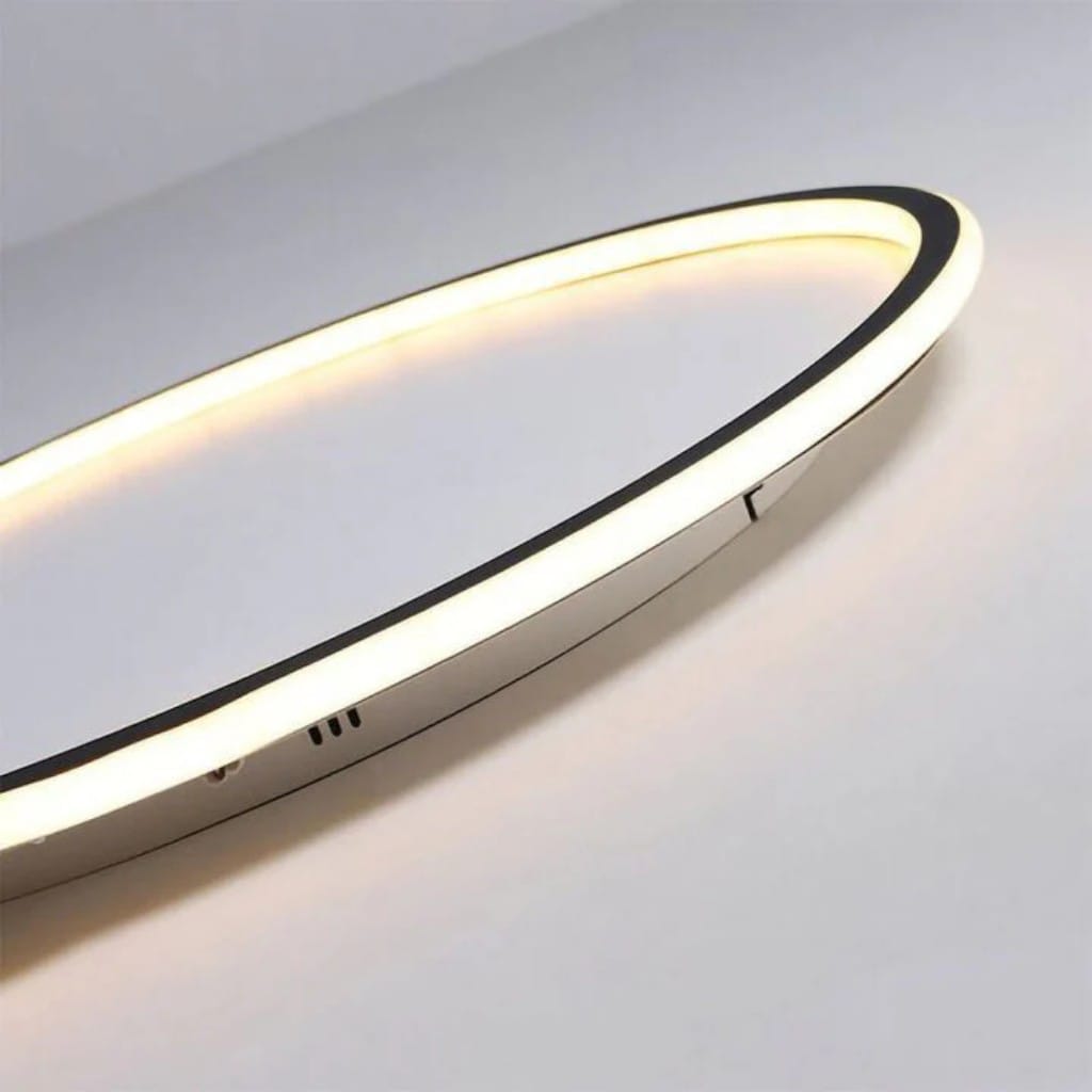 Black Round Slim LED Flush Ceiling Light Boldenn
