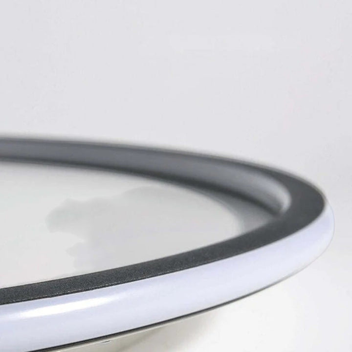 Black Round Slim LED Flush Ceiling Light Boldenn