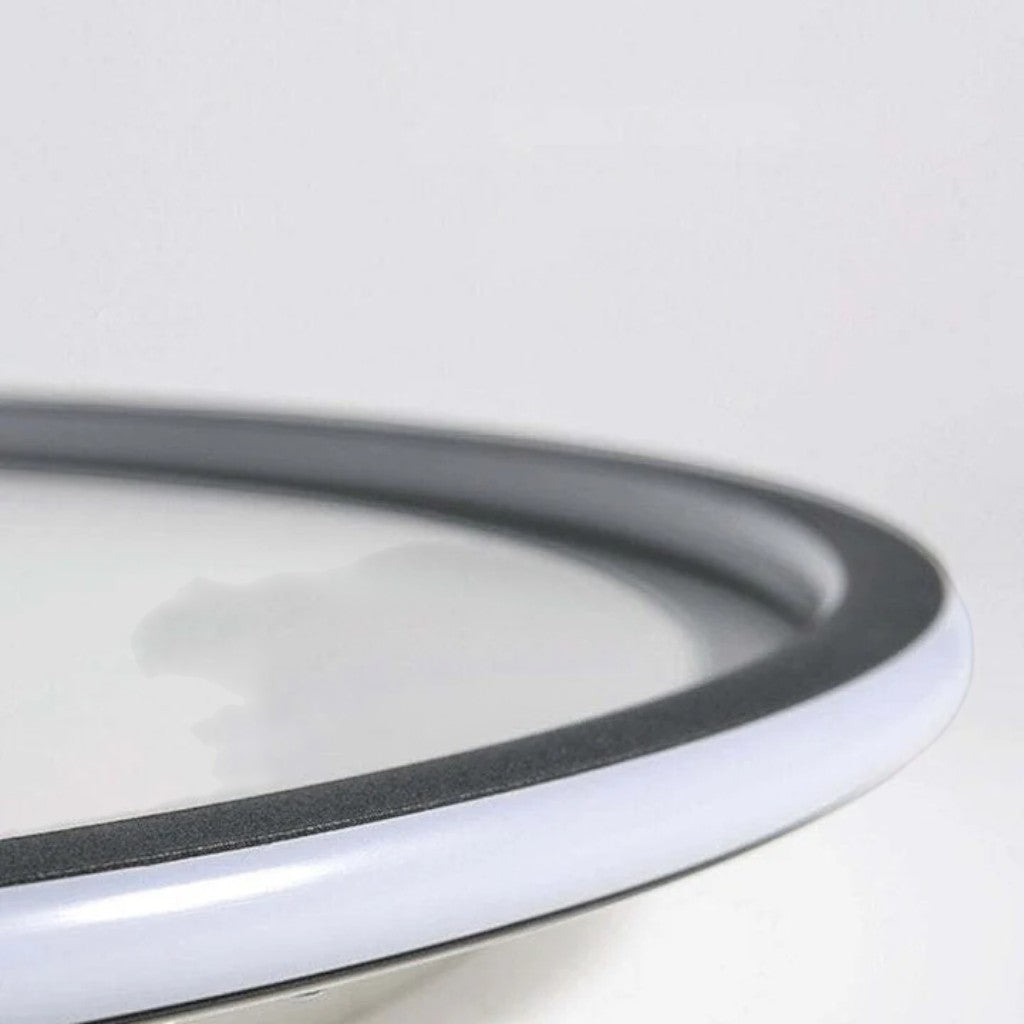 Black Round Slim LED Flush Ceiling Light