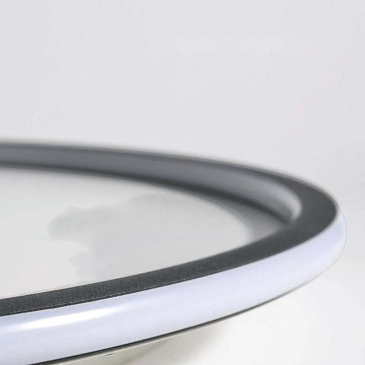 Black Round Slim LED Flush Ceiling Light