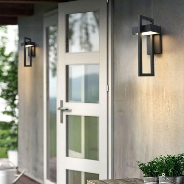Black Up Down Waterproof Outdoor Wall Light