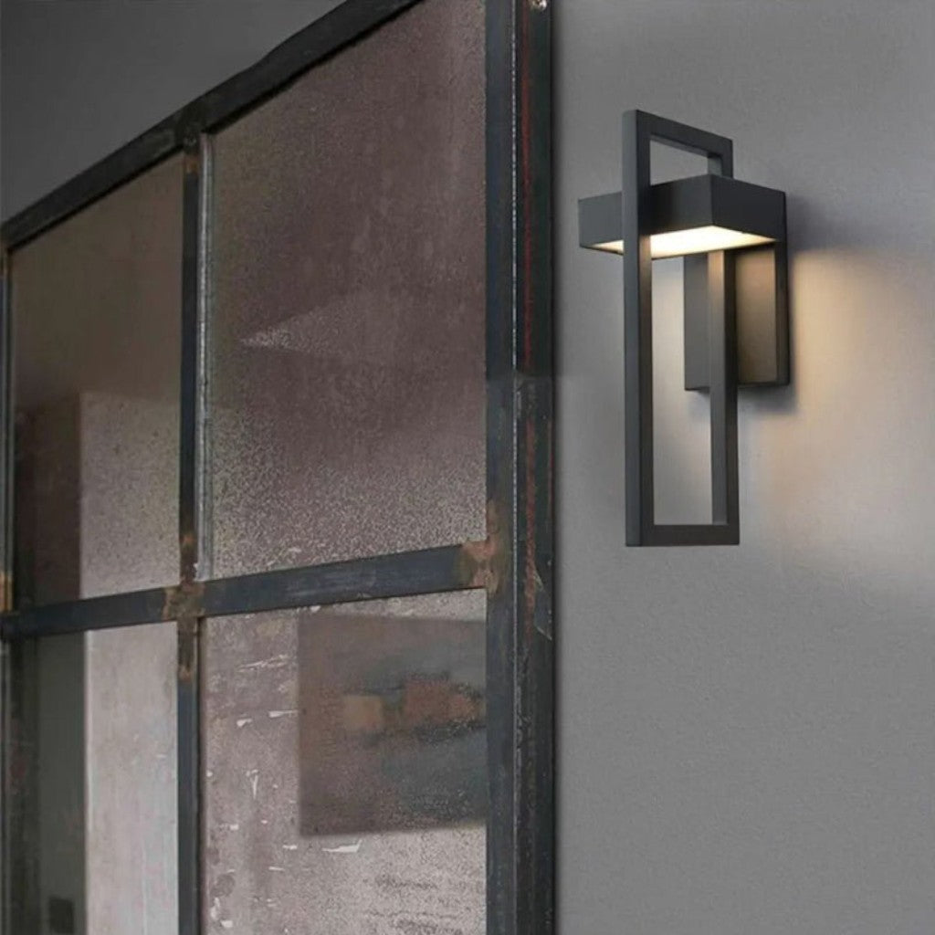 Black Up Down Waterproof Outdoor Wall Light