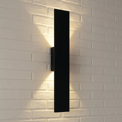 Black Up Down Outdoor Wall Light with Weatherproof Protection | RainWard Boldenn